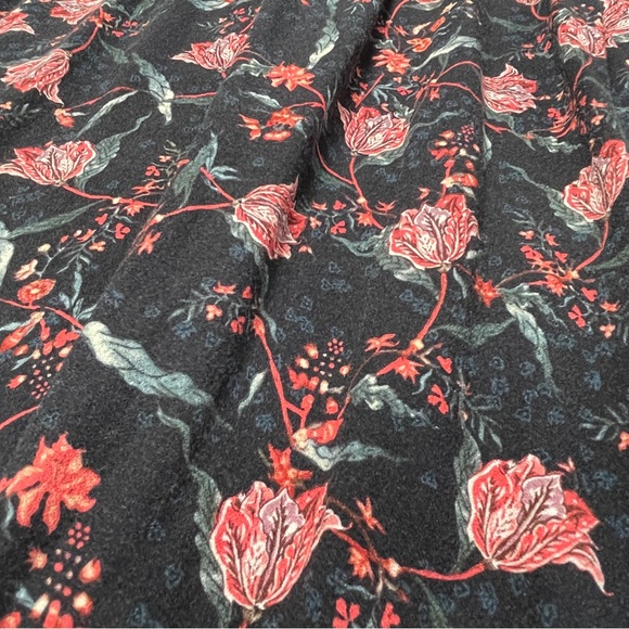 INCA HERITAGE Shallis v-neck floral midi summer dress drawstring sleeves size L - Picture 5 of 14